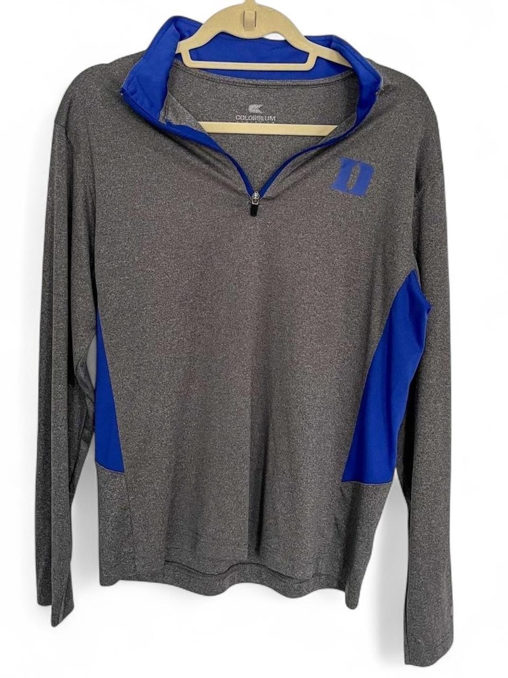 Colosseum Duke University Quarter Zip Warm Up Long Sleeve Pullover Jacket
